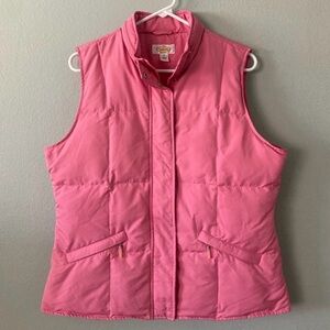 Vintage Talbots Pink Goose Down Puffer Vest Size M